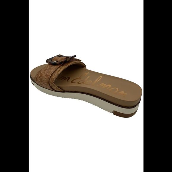 Sam Edelman Women's Ariane Platform Buckle Slide Cuoio Woven - Medium - Picture 3 of 3